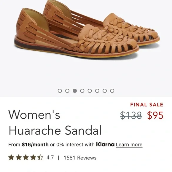 Nisolo Woven Leather Huarache Flats in Tan - Picture 9 of 9